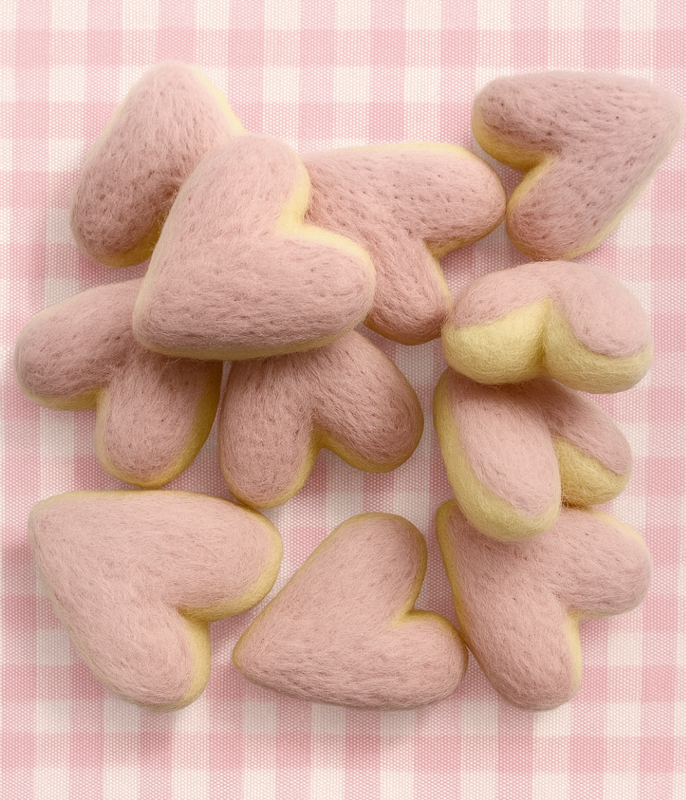 Felt Heart Biscuits