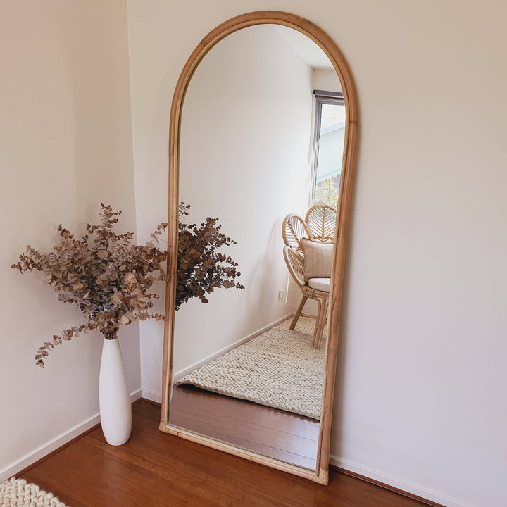 Jade Rattan Mirror (PRE ORDER)