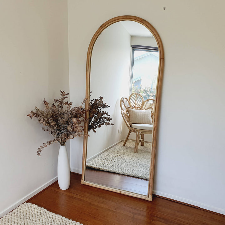 Jade Rattan Mirror (PRE ORDER)
