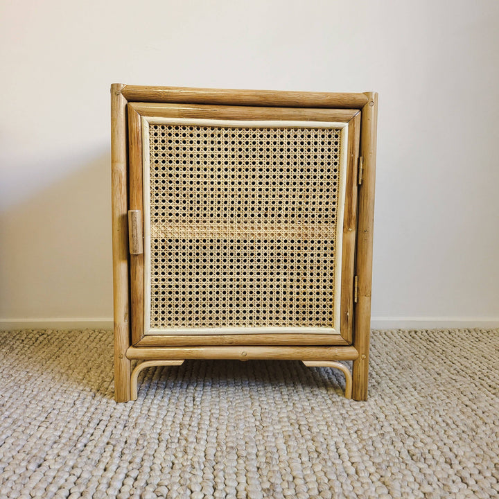 Coastal Rattan Bedside Table Right Open (PRE ORDER)