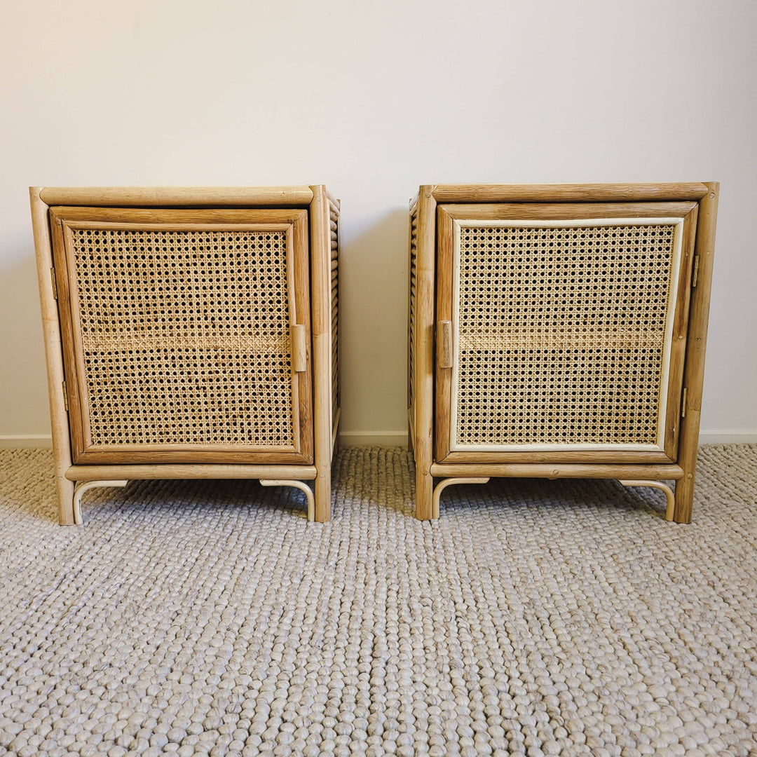Coastal Rattan Bedside Table Set (PRE ORDER)