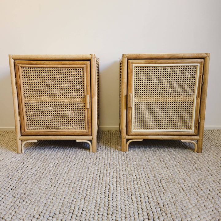 Coastal Rattan Bedside Table Set (PRE ORDER)