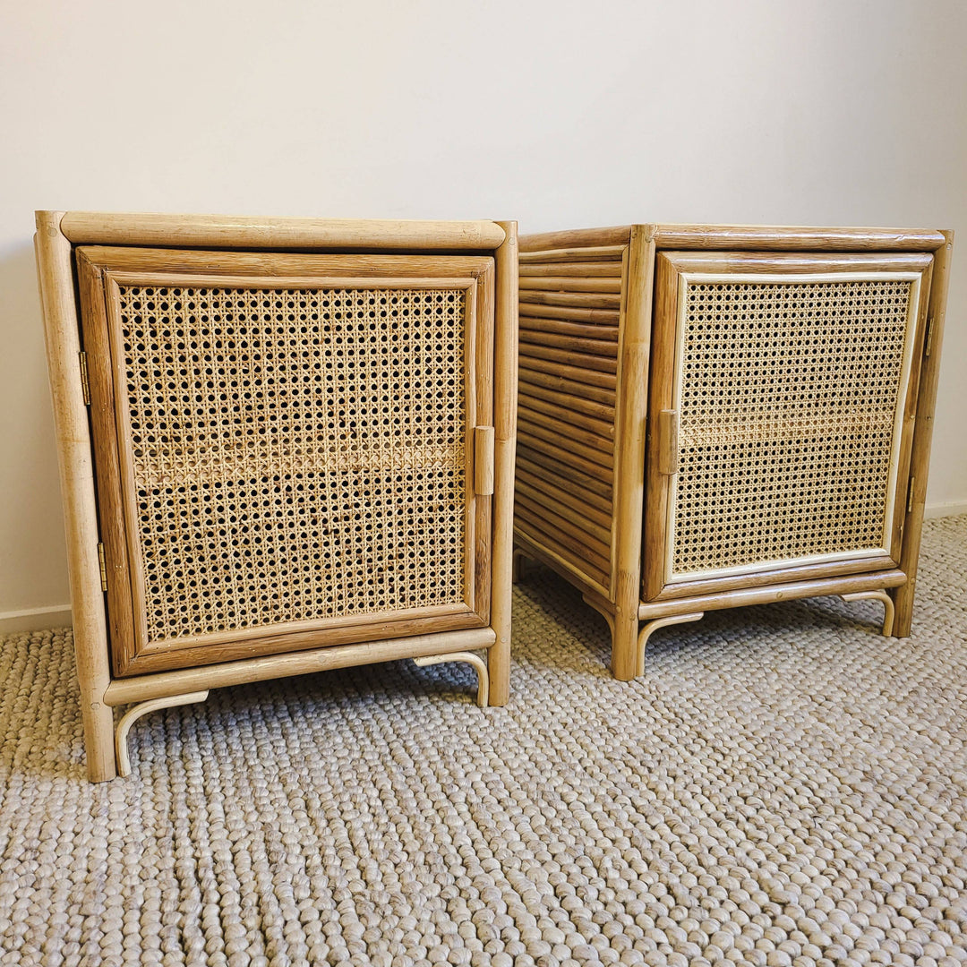 Coastal Rattan Bedside Table Set (PRE ORDER)