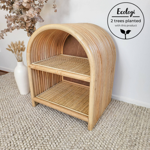 Adele Rattan Bedside Table (Ships out 25 Nov)