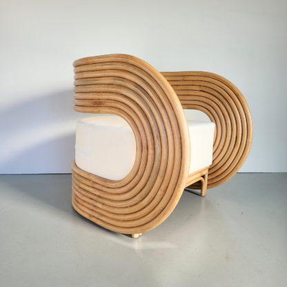 Adele Rattan Sofa Side Chair (PRE ORDER)