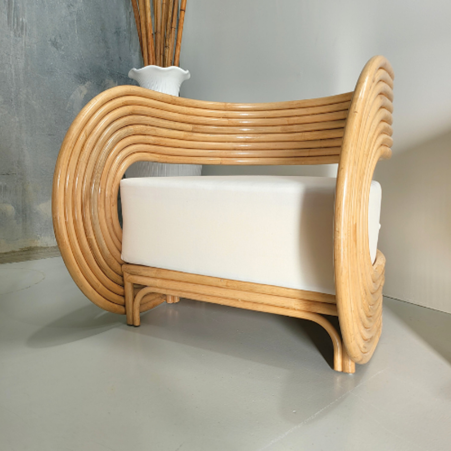 Adele Rattan Sofa Side Chair (PRE ORDER)