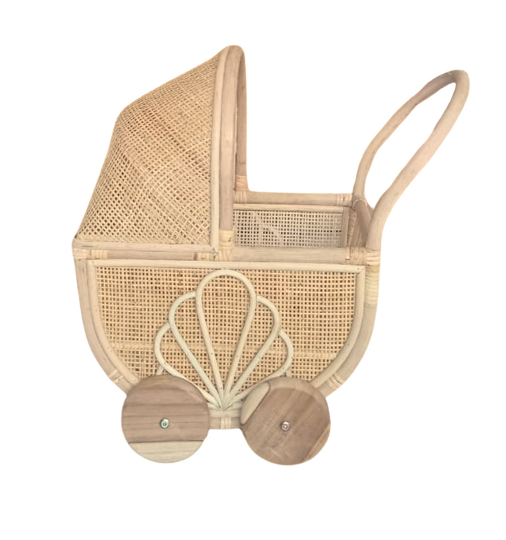 Isla Seashell Rattan Doll Pram (PRE ORDER)