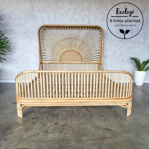 Cicily Rattan Bed Double (Pre Order Feb)