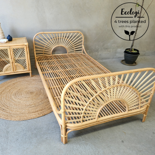 Cicily Midi Rattan Bed King Single (Pre Order Nov)