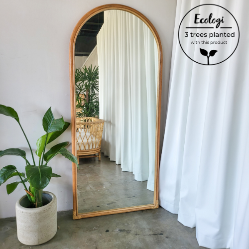 Jade Rattan Mirror