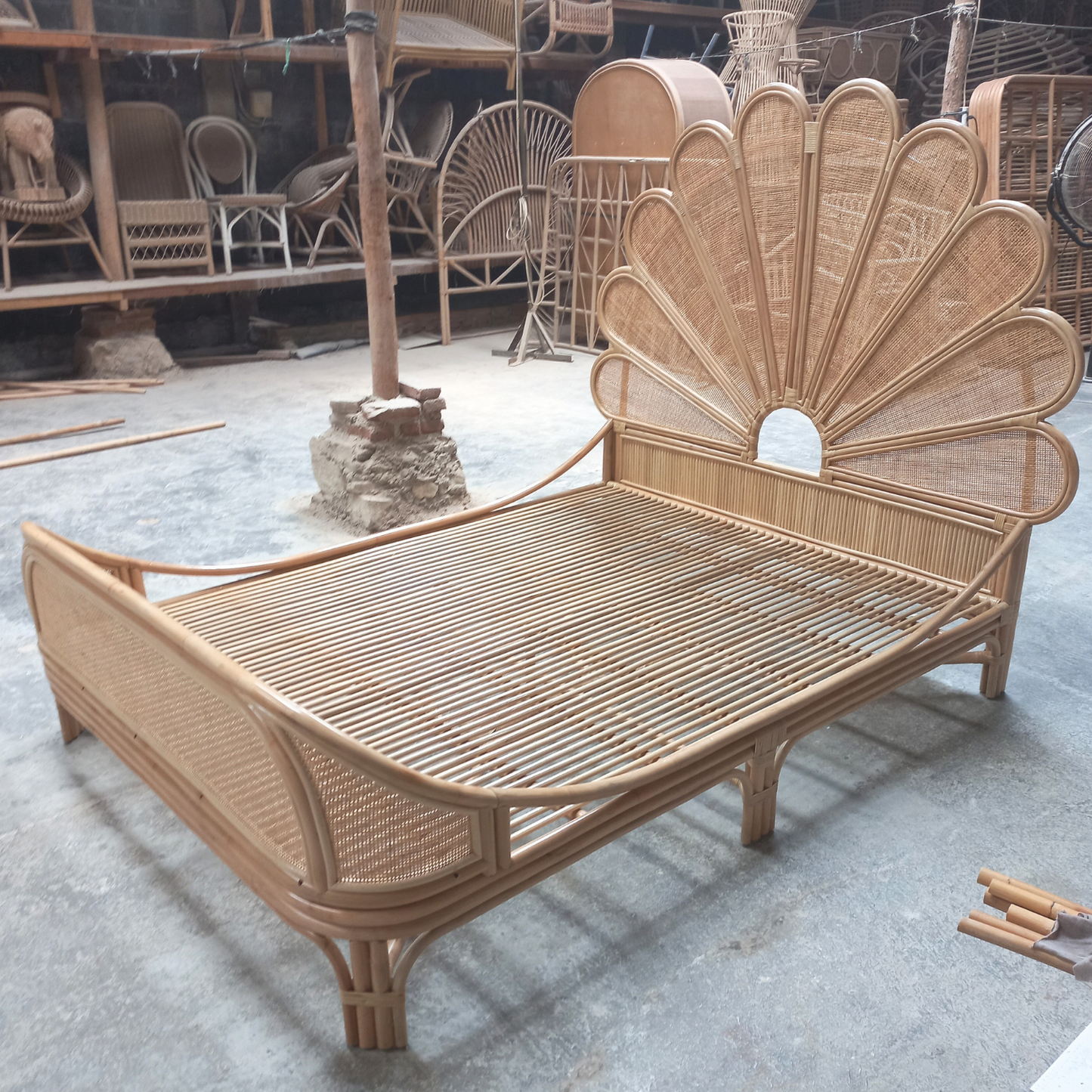 Naomi Rattan Bed (3 Sizes) (PRE ORDER)