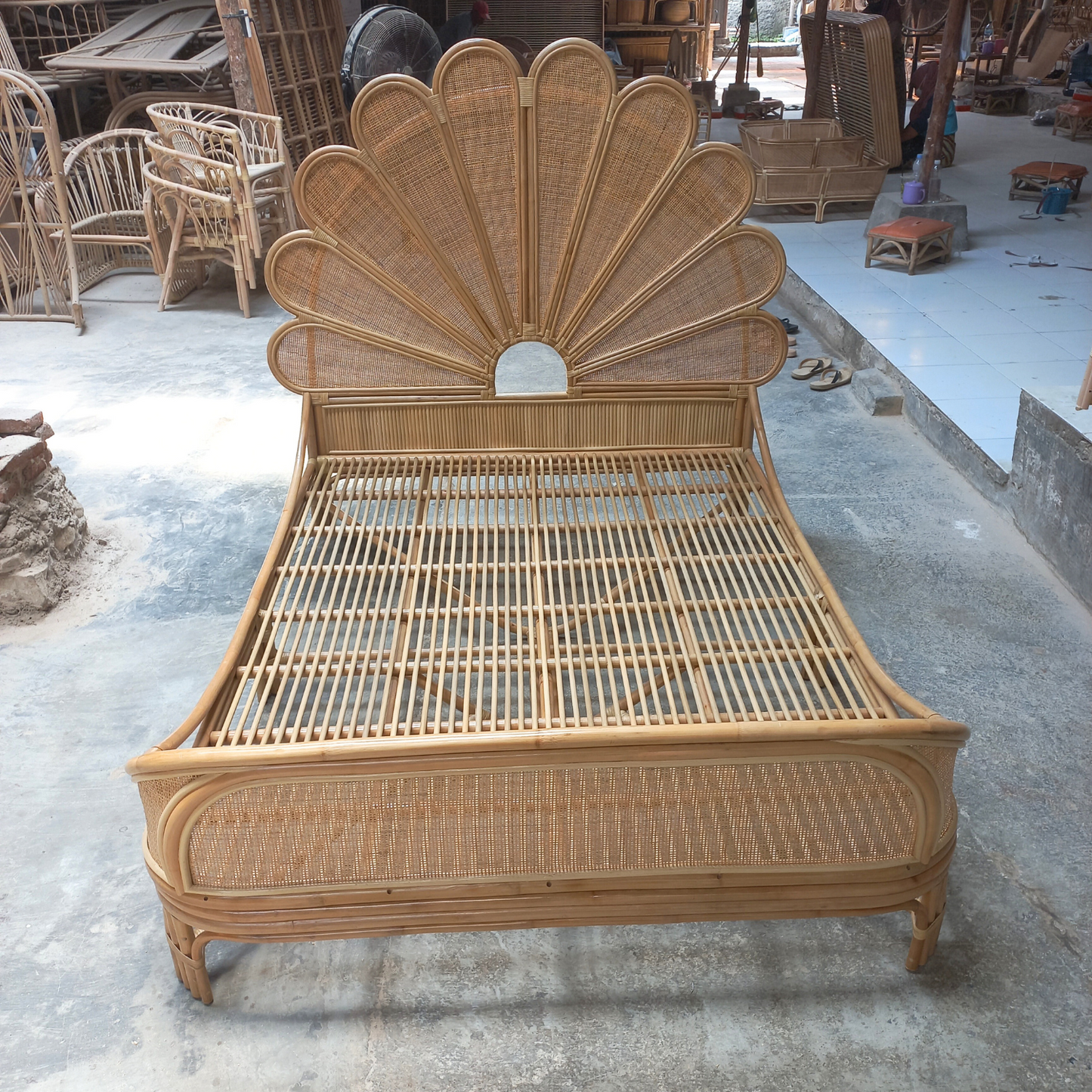 Naomi Rattan Bed (3 Sizes) (PRE ORDER)