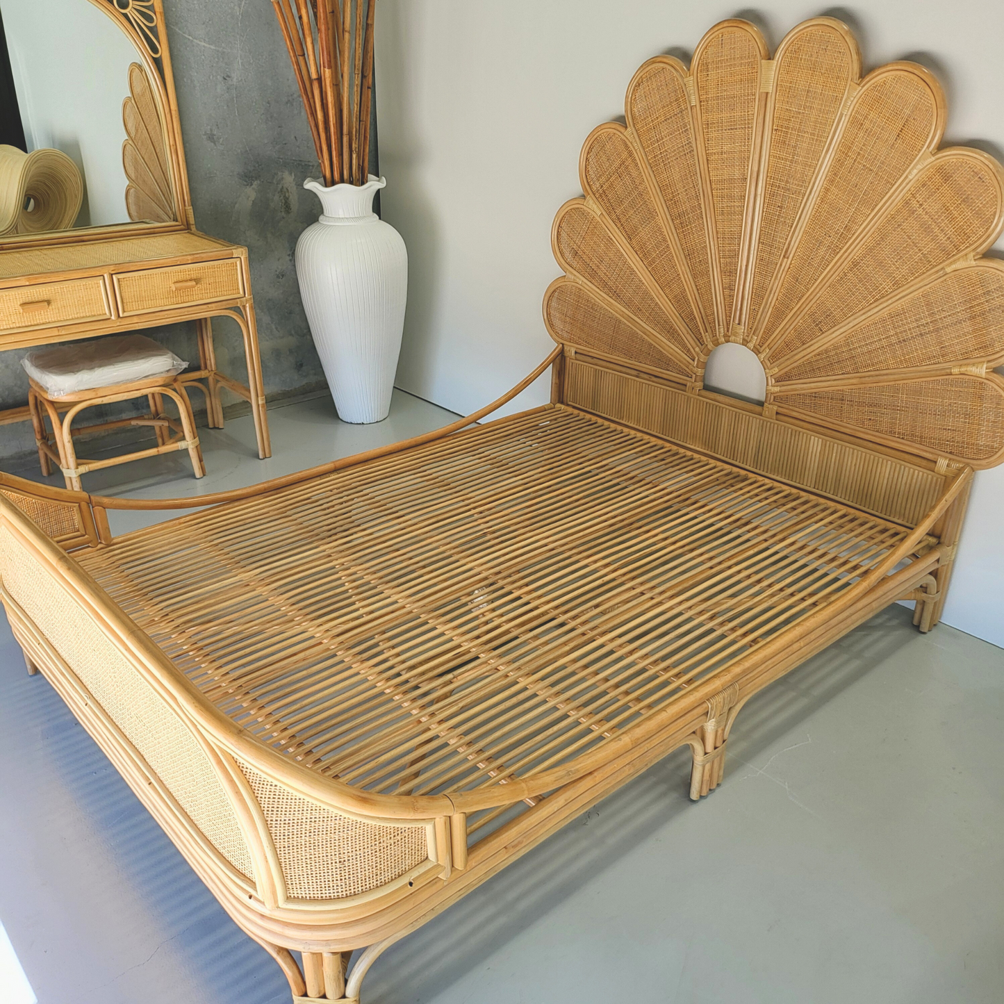 Naomi Rattan Bed (3 Sizes) (PRE ORDER)