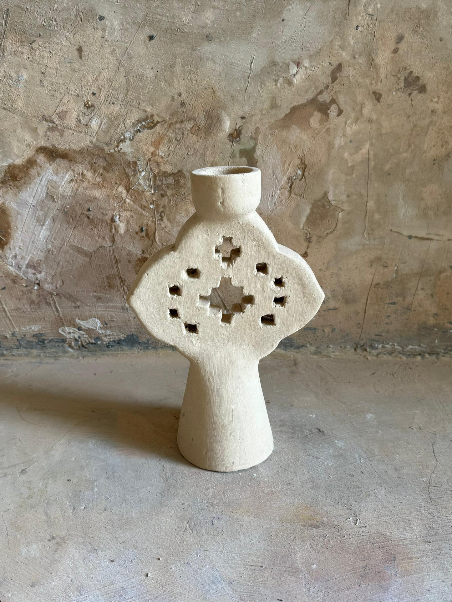 Artisan Geo Carved Candle Holder (PRE ORDER)