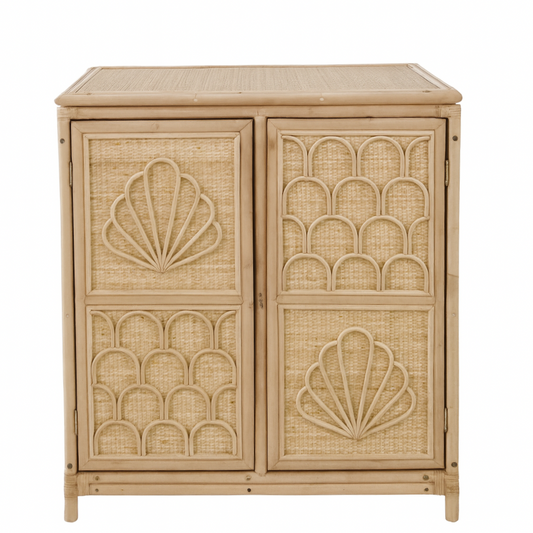 Seashell Dreams Rattan Cabinet (PRE ORDER)