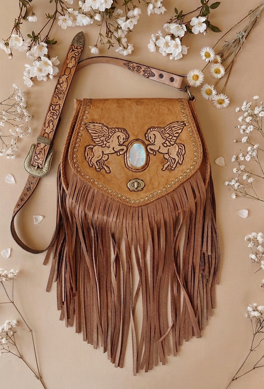 The Celestial Pegasus Fringe Bag (MADE TO ORDER)