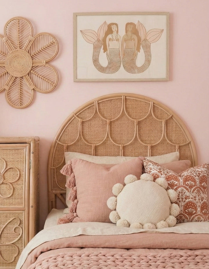 Scalloped Mermaid Single Bedhead