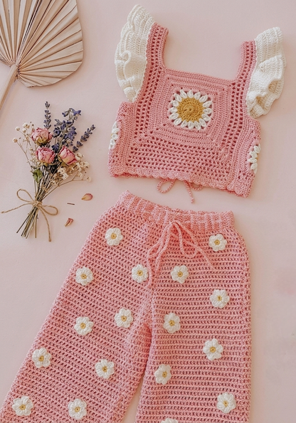 Daisy Crochet Set (MADE TO ORDER)