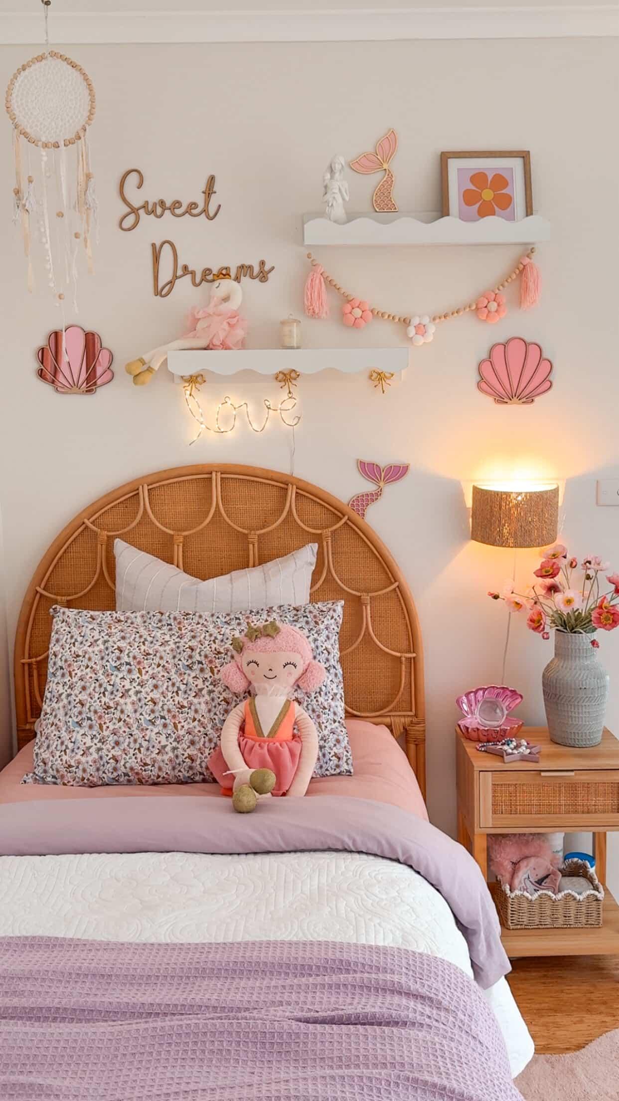 Scalloped Mermaid King Single Bedhead