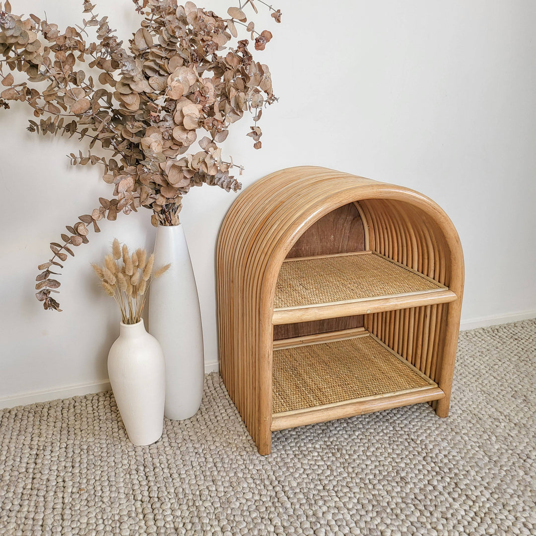 Adele Rattan Bedside Table (Ships out 25 Nov)