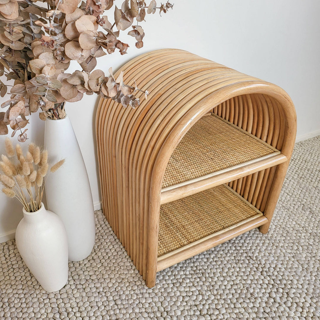 Adele Rattan Bedside Table (Ships out 25 Nov)