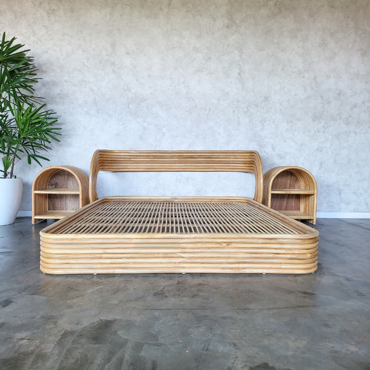 Adele Rattan Bed (4 Sizes) (PRE ORDER)