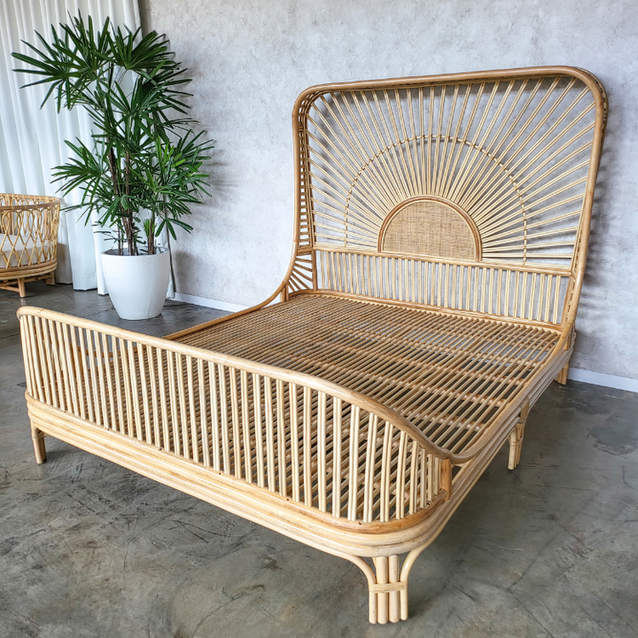 Cicily Rattan Bed Double (Pre Order Feb)