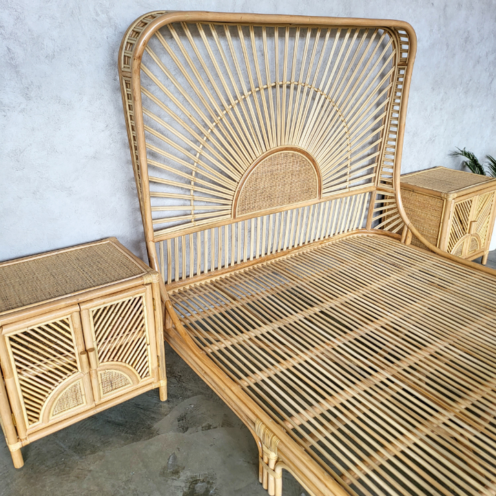 Cicily Rattan Bed King (Pre Order Nov)