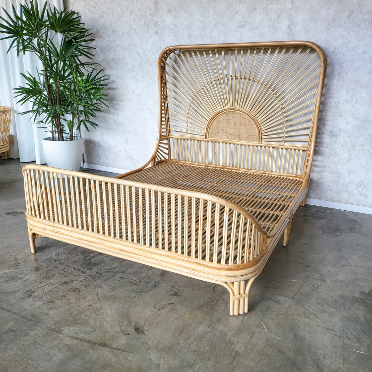 Cicily Rattan Bed King (Pre Order Nov)