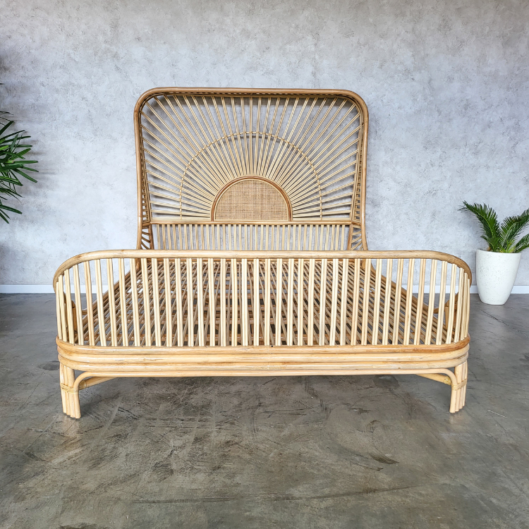 Cicily Rattan Bed Double (Pre Order Feb)