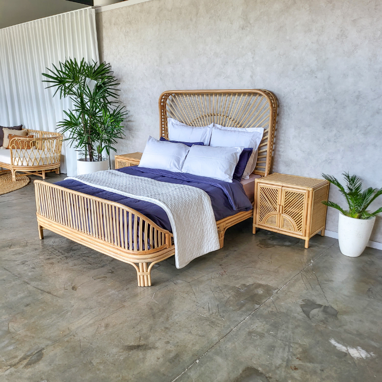 Cicily Rattan Bed King (Pre Order Nov)