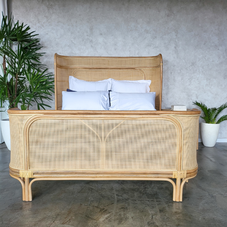 Coastal Rattan Bed Queen (Pre Order Aug)