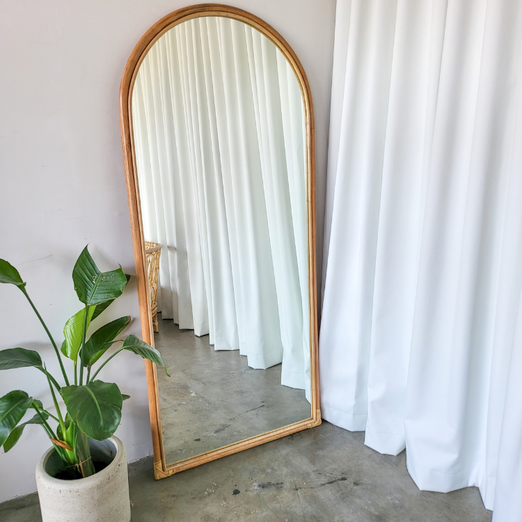 Jade Rattan Mirror