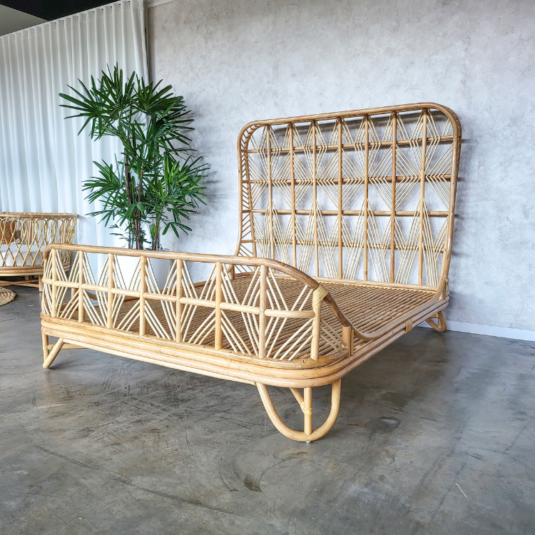 Luna Rattan Bed (3 Sizes) (PRE ORDER)