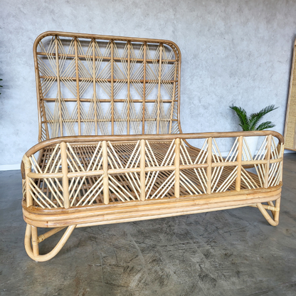 Luna Rattan Bed (3 Sizes) (PRE ORDER)