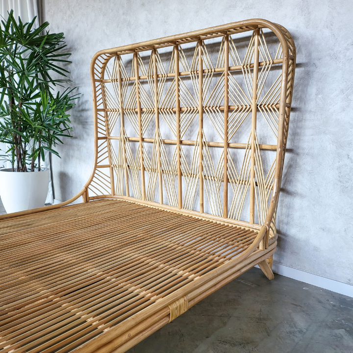 Luna Rattan Bed Double (Pre Order Feb)