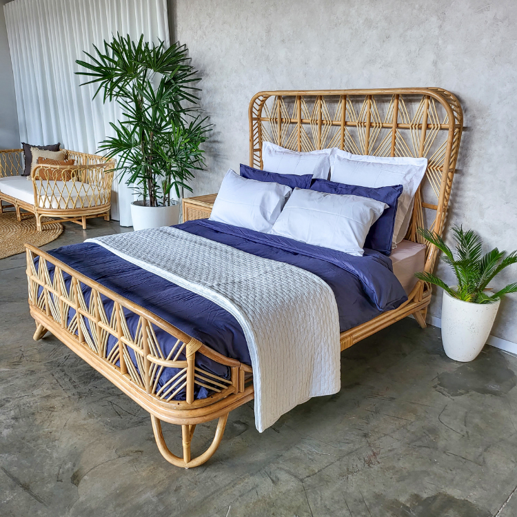 Luna Rattan Bed Queen (Pre Order Feb)