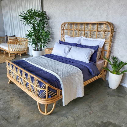 Luna Rattan Bed (3 Sizes) (PRE ORDER)