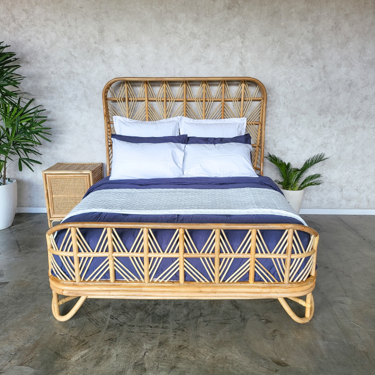 Luna Rattan Bed Double (Pre Order Nov)