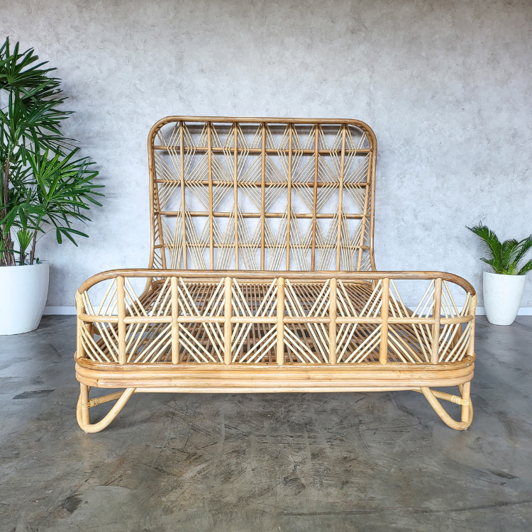 Luna Rattan Bed (3 Sizes) (PRE ORDER)